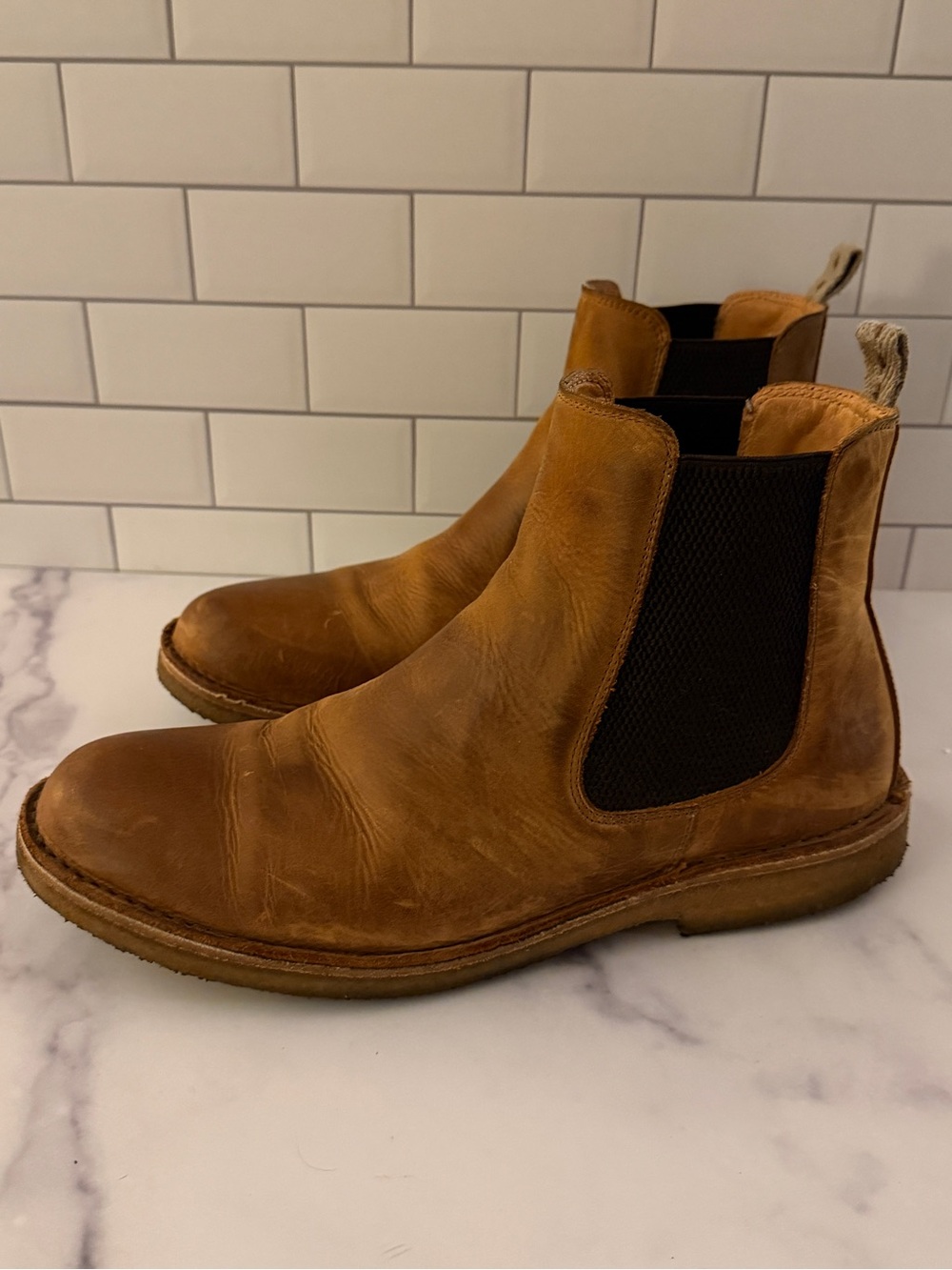 Astorflex Bitflex Chelsea Boots Men’s US 10 EU 43 Tan Leather Italy